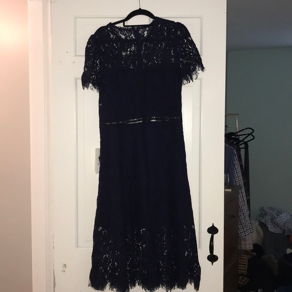Navy blue lace dress